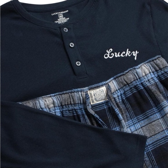 NWT. Lucky Brand Men's Pajama Set - 2 piece set size L - Picture 2 of 5